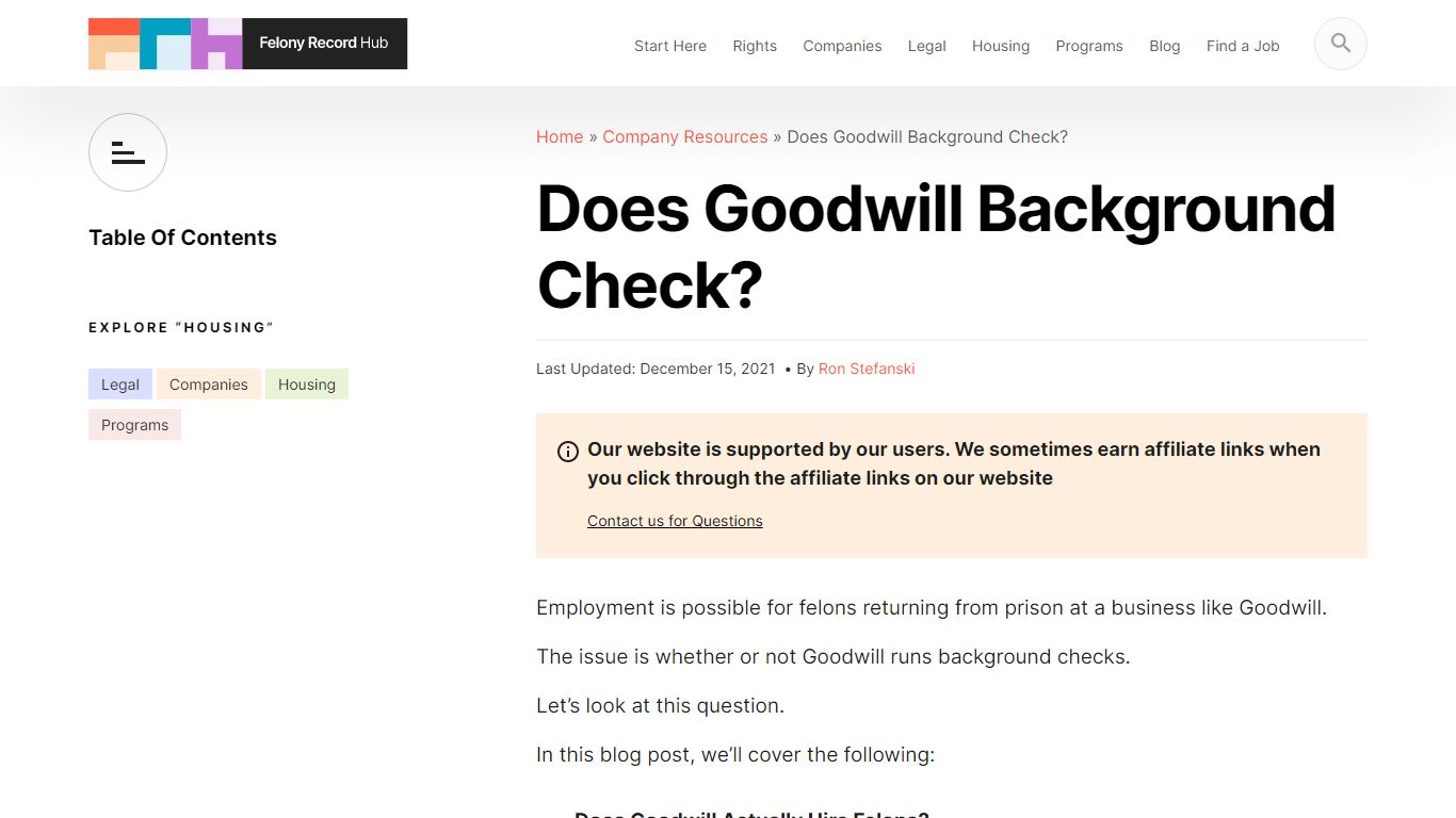 Does Goodwill Background Check? | Felony Record Hub